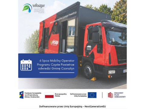 6 lipca Mobilny Operator Programu Czyste Powietrze odwiedzi Gminę Czorsztyn