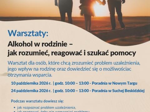 Warsztaty: Alkohol w rodzinie – jak rozumieć, reagować i szukać pomocy