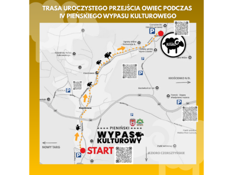 IV Pieniński Wypas Kulturowy – trasa przemarszu owiec